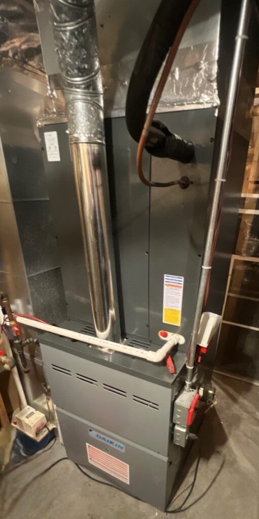 New Daikin furnace installation